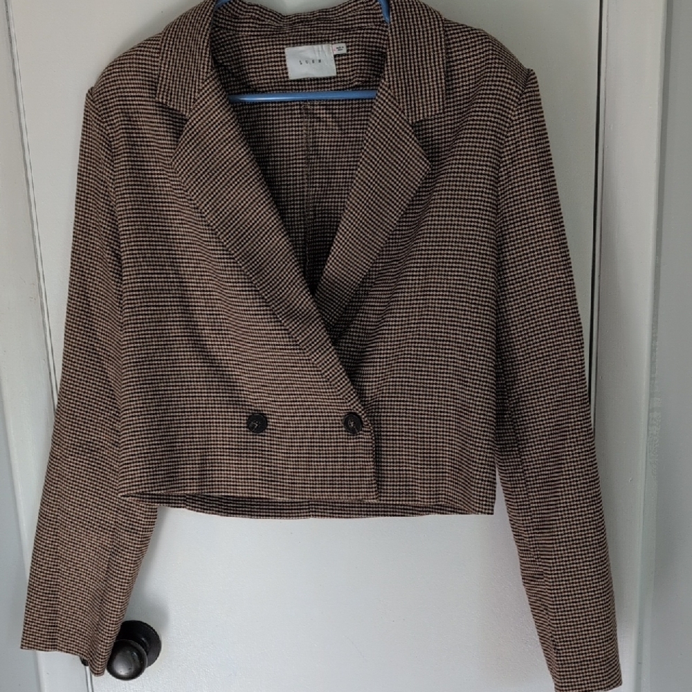 Brown Cropped Blazer
